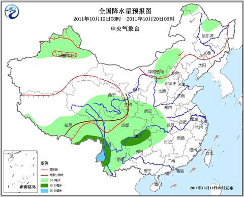 西南地區(qū)多陰雨 今明天中東部大部天氣平靜