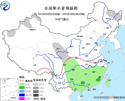 中東部氣溫繼續(xù)下降 南方陰雨天氣濕冷