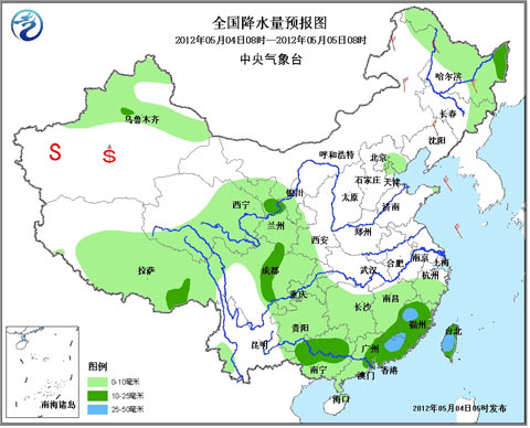 江南華南雨勢(shì)減弱 閩粵等局地有強(qiáng)降水