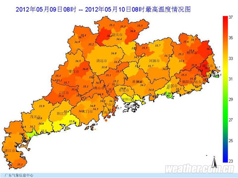 廣東30余縣市高燒超35℃ 今起迎強(qiáng)降水高溫悶熱暫緩