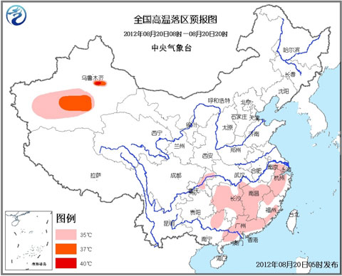 江南等地高溫天氣強(qiáng)度減弱范圍縮小