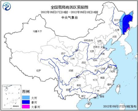 暴雨預(yù)警：吉林黑龍江東部部分地區(qū)有暴雨