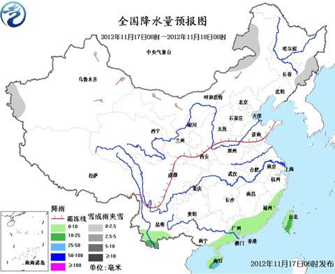 東北等地降雪頻繁 南方大部雨水減弱 