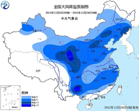 新股冷空氣開始影響我國 北方大風降溫南方持續(xù)降雨