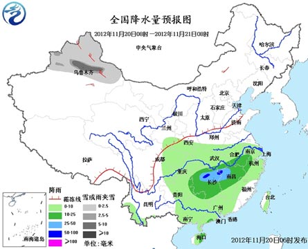 全國大部將大風降溫 江南及華南北部局地暴雨