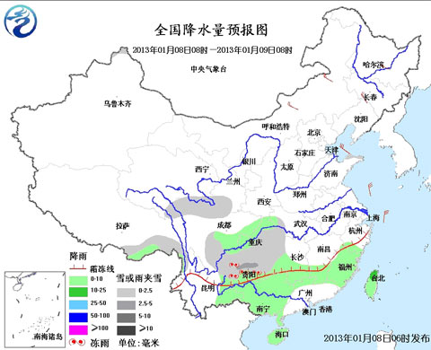 雨雪低溫再襲南方 貴州湖南等地有凍雨