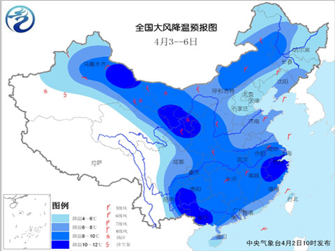 清明節(jié)期間全國將有大范圍大風(fēng)降溫和降水天氣