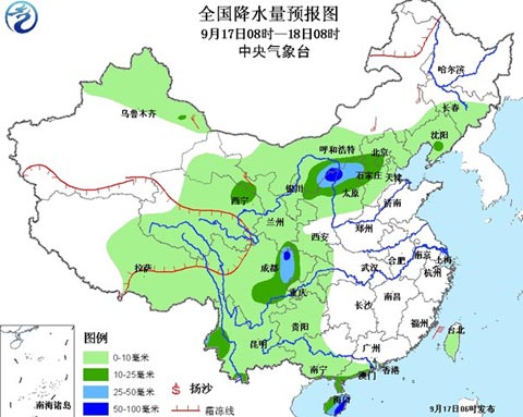 西北華北四川盆地有較強降雨 對秋收不利