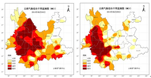 6月中旬主降雨區(qū)位于南方 云南干旱明顯緩解