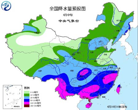 6月中旬主要降雨區(qū)位于南方 云南干旱將緩解