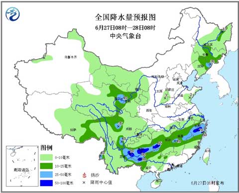 雨襲貴州湖北等地 東北有中到大雨