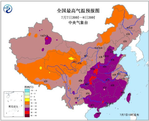 江南華南高溫悶熱 陜甘寧部分地區(qū)有暴雨