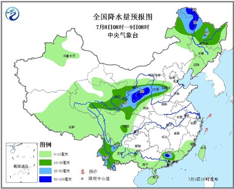 江南華南高溫悶熱 陜甘寧部分地區(qū)有暴雨