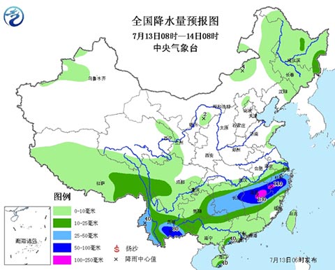 長江中下游局地大暴雨 西南地區(qū)需防地質(zhì)災(zāi)害