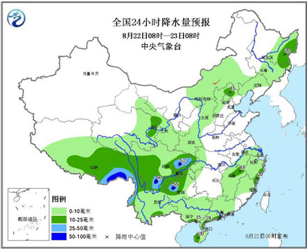 四川降雨東擴 東北華北雨水增多