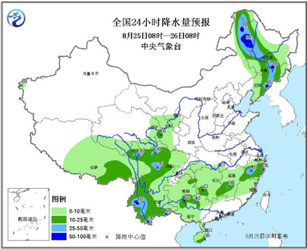 蘇皖強(qiáng)降雨減弱 東北旱區(qū)雷雨不斷