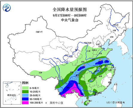 臺(tái)風(fēng)“海鷗”西行 云南仍有強(qiáng)降雨