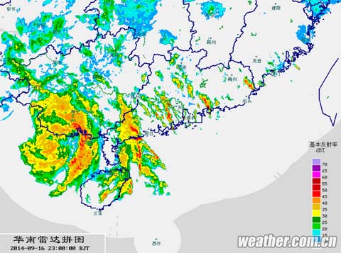 臺(tái)風(fēng)“海鷗”西行 云南仍有強(qiáng)降雨