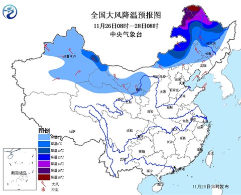 北方多地雨雪降溫 華北霧霾今夜減弱