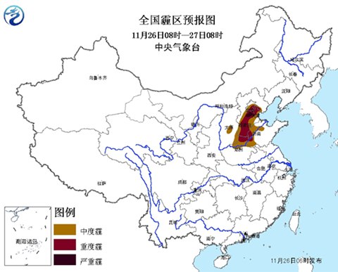 霾黃色預(yù)警：京津冀等地局地有重度霾