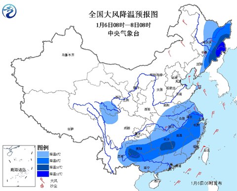 中東部大風(fēng)降溫持續(xù) 合肥南京等地有降雪