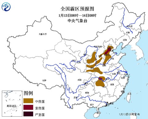 9大城市陷霾伏 北京河北局地污染嚴重