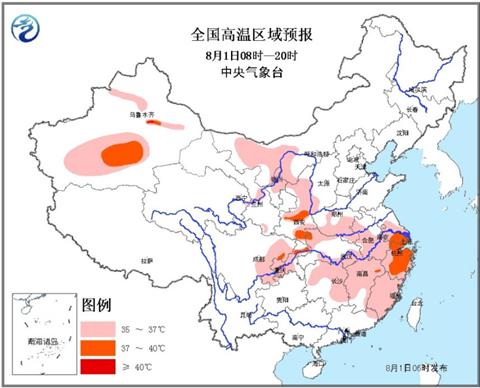 江淮江南等地“高燒”難退 西北高溫漸消