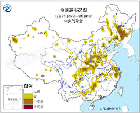 華北黃淮等地28-30日有中到重度霾