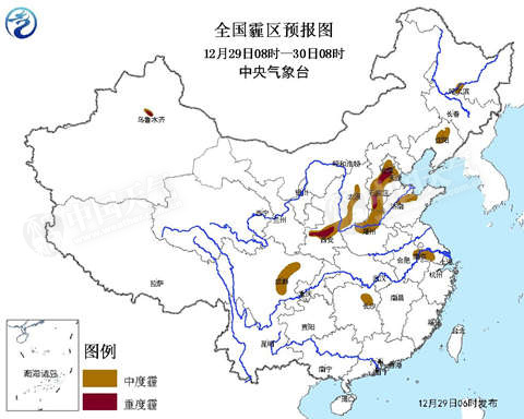 華北黃淮等今日霾加重 明起減弱或消散