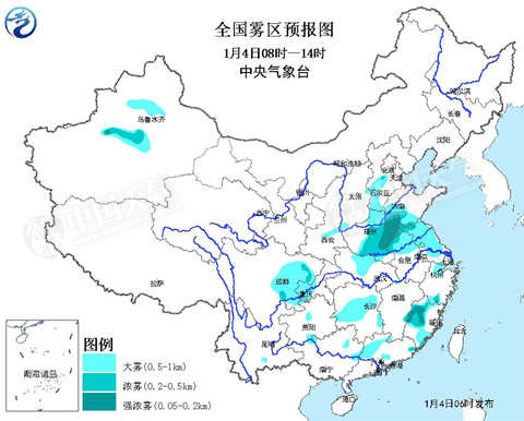 華北黃淮霧霾減弱 南方新一輪降水展開